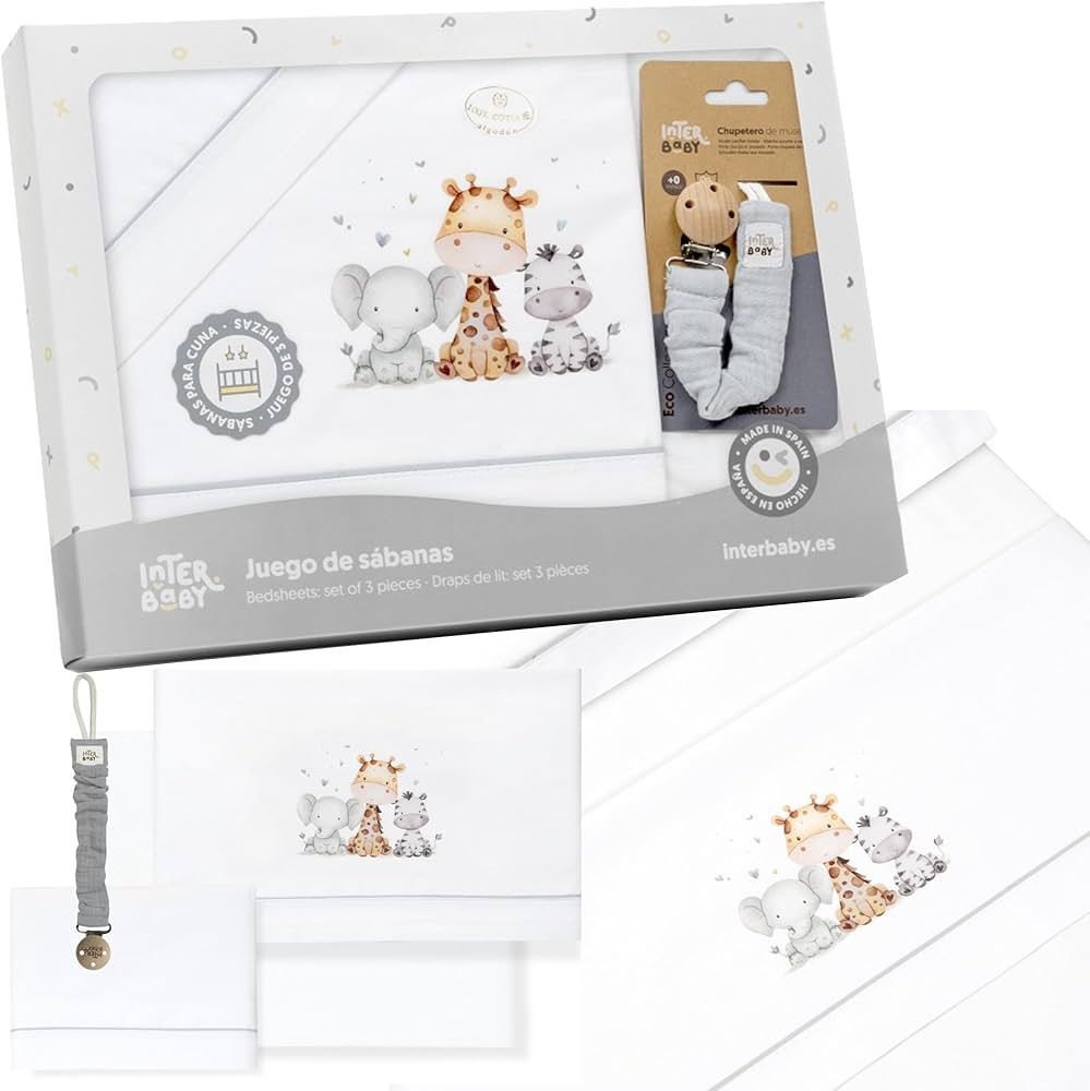 Juego de sabanas "interbaby" GRIS