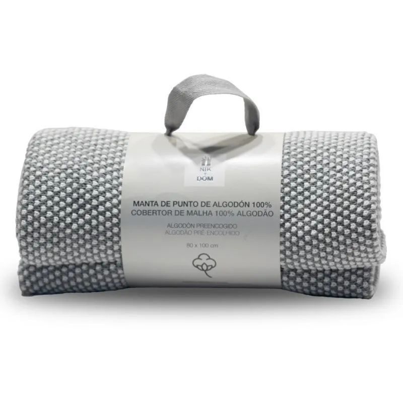 Manta de punto Nikidom gris