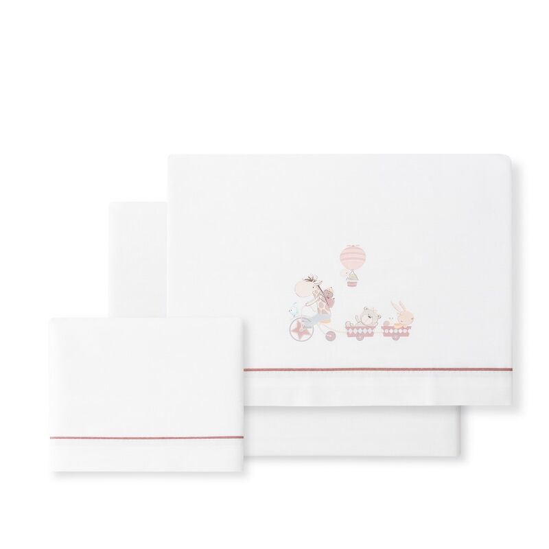 Juego de sabanas "interbaby" ROSA